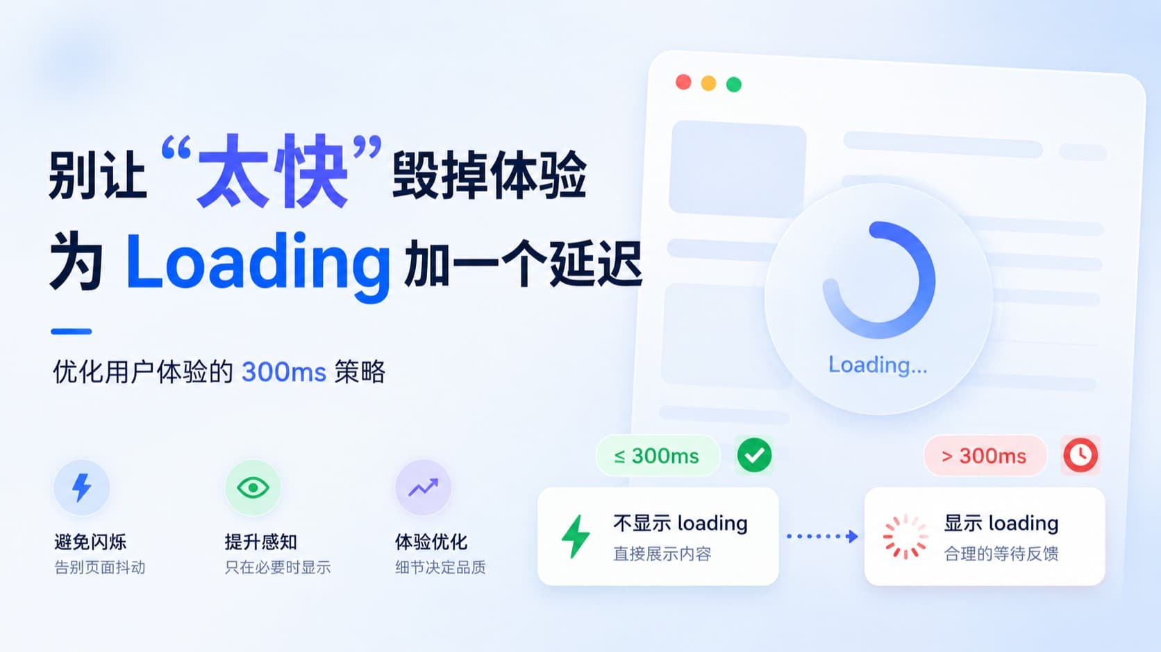 别让"太快"毁掉体验：为 Loading 加一个延迟